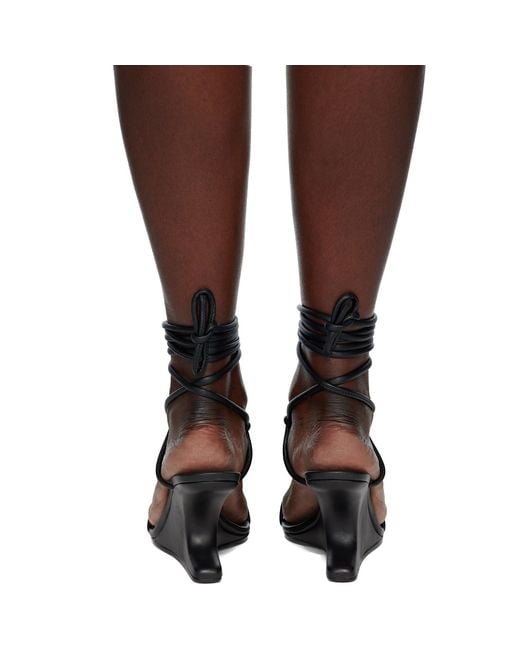 Rick Owens Black Concordians Cantilever 8 Hydra Heeled Sandals