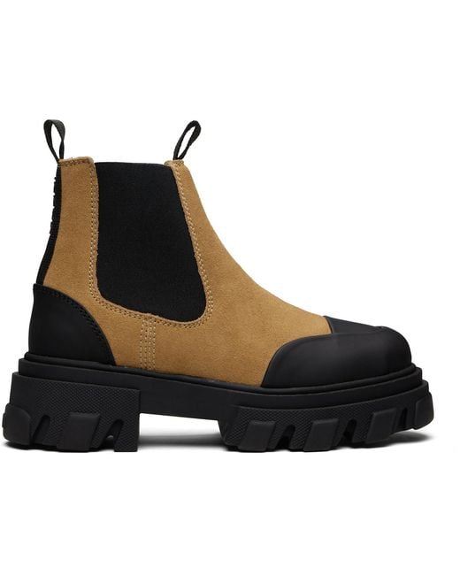 Ganni Black Low Chelsea Boots
