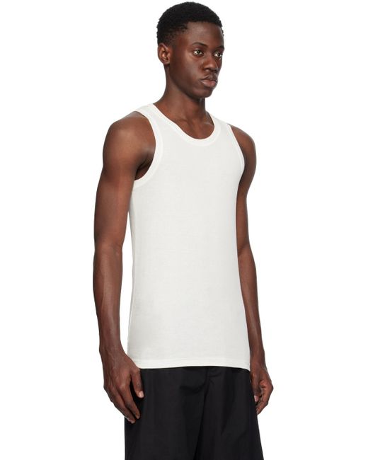Jil Sander Black Off-white Embroidered T-shirt for men