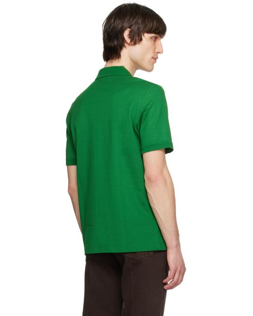 Polo vert à demi-glissière Ferragamo pour homme en coloris Green