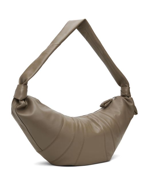 Lemaire Gray Khaki Large Croissant Bag