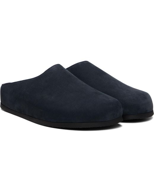 Studio Nicholson Blue Wearing Nabuk Clog Flats for men