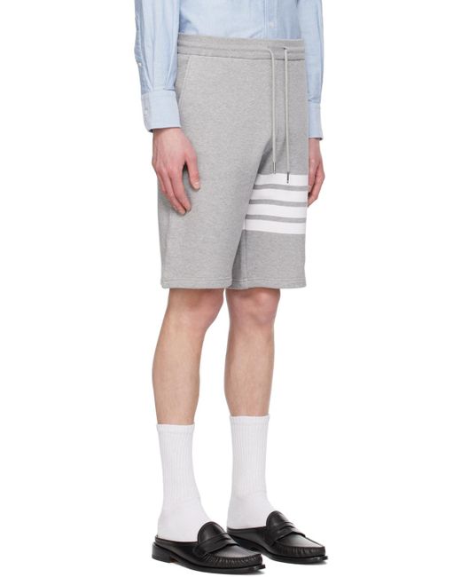 Thom Browne Black Thom E 4-bar Shorts for men