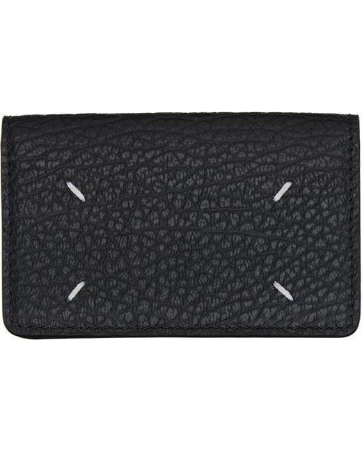 Maison Margiela Black Leather Card Holder for men