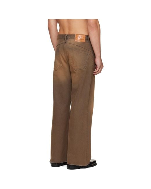 MMIC Brown Rocker Flare Jeans for men