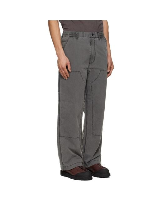 Nanamica Gray Weather Deck Trousers for men