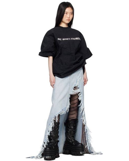VETEMENTS ヴェトモン Tシャツ Not Mom's Avourite Vetements Metalized Wrinkled 'Not Mom's Favourite' T-Shirt
