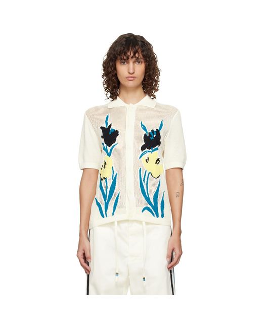 Marni Multicolor Polo-Collar & Flowers Shirt