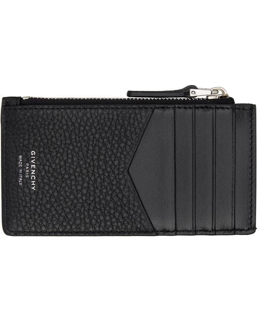 Givenchy Black Zipped Card Holder for men
