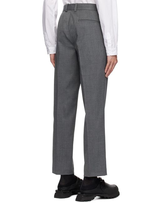 Han Kjobenhavn Gray Single Suit Trousers for men