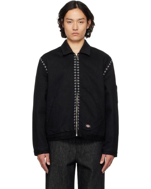 THUG CLUB Black Dickies Edition X Stitch Eisenhower Jacket for men