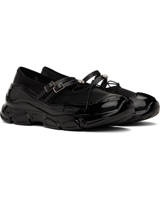 Ballerine Noires En Filet À Semelle Crantée Simone Rocha en coloris Black