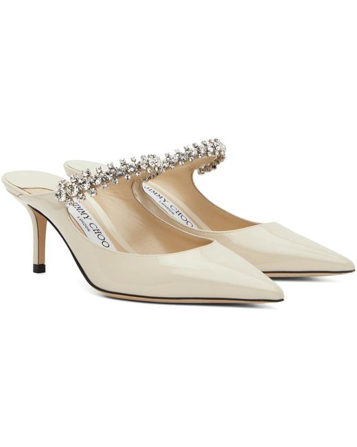 Chaussures À Talon Aiguille 65 Blanc Cassé À Bride Bing Jimmy Choo en coloris Black