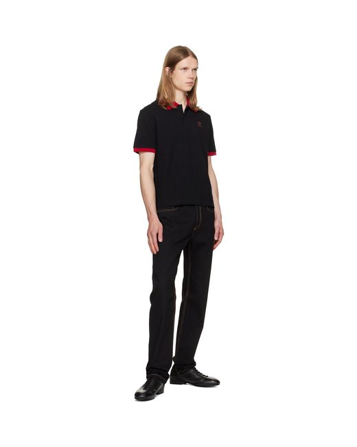 Versace Black Tapered Jeans for men