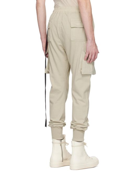 Rick Owens Natural Off-white Mastodon Cargo Pants for men