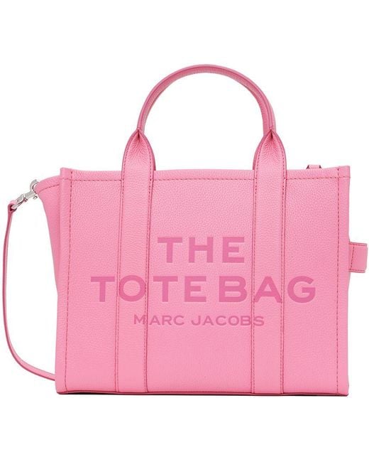 Marc Jacobs Pink Leather Medium 'the Tote Bag' Tote Lyst