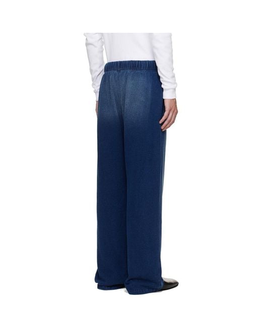Les Tien Blue Heavyweight Classic Sweatpants for men
