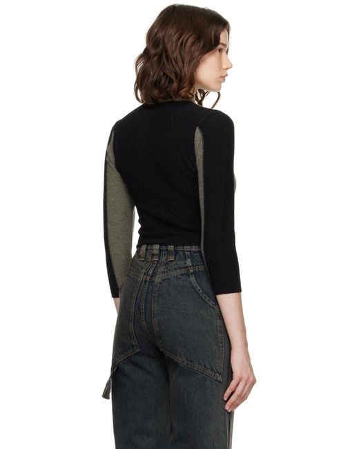 Eckhaus Latta Black Racer Cardigan
