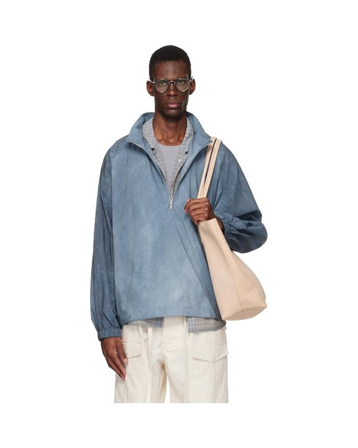 colbo Blue Half Zip Raglan Jacket for men