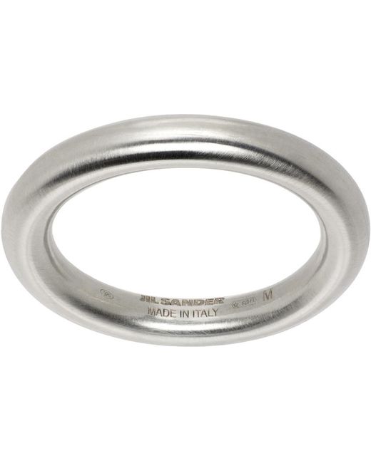 Jil Sander Multicolor Silver Band Ring for men