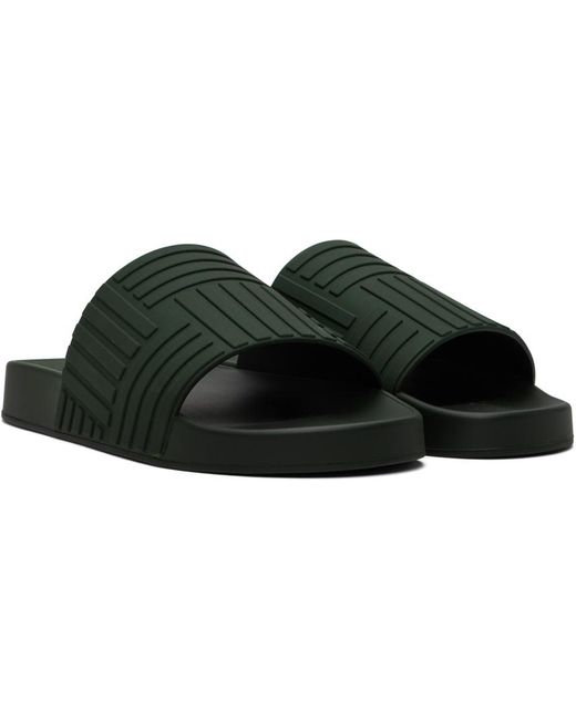 Bottega Veneta Black Slider Sandals for men