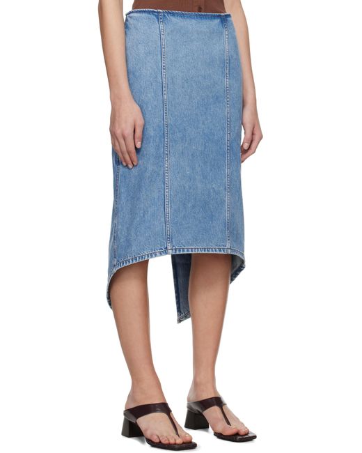 J.W. Anderson Blue Layered Denim Midi Skirt