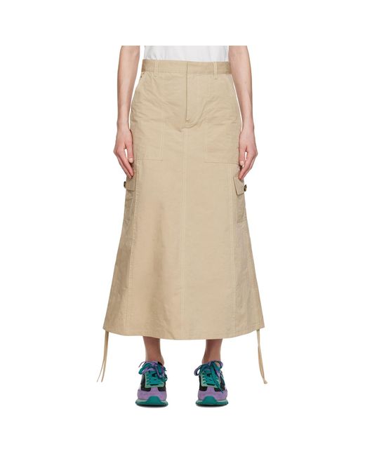 Marc Jacobs Natural Beige 'the Cargo' Midi Skirt