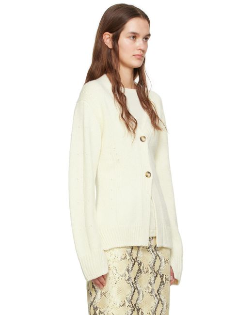 Helmut Lang Natural Off-white Tailored Cardigan