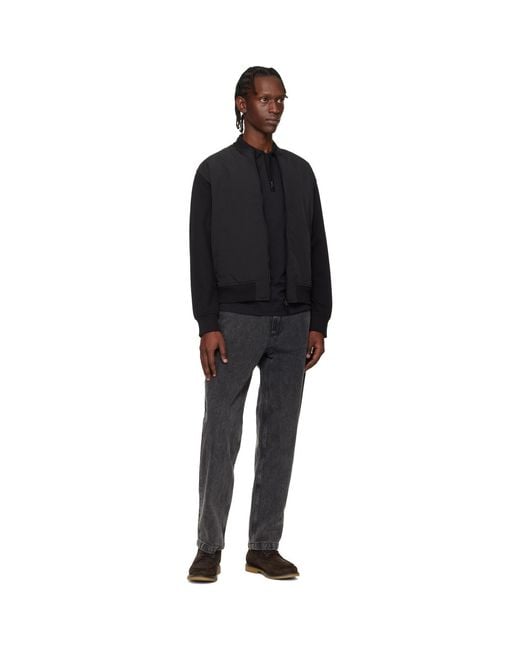 Boss Black Logo Patch Bomber Jacket for men