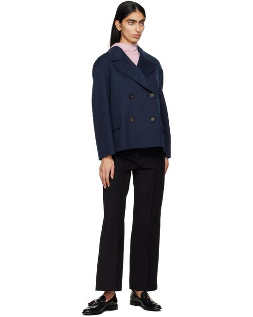 Max Mara Blue Navy Double-breasted Jacket