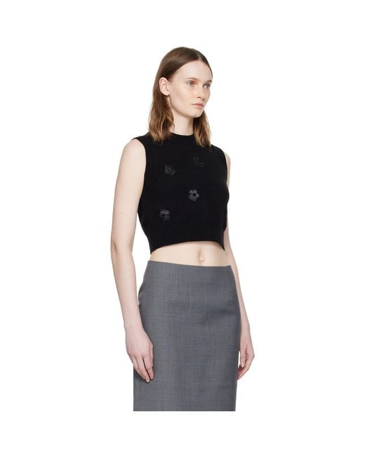 CECILIE BAHNSEN Black Dean Sweater Vest