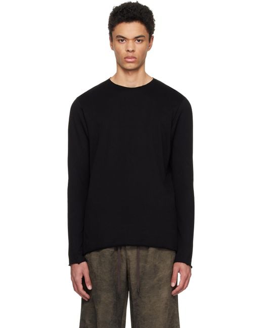 メンズ DEVOA ブラック Soft スウェットシャツ Black