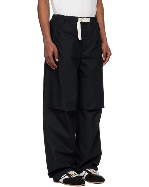 Jil Sander Black Belted Trousers for men
