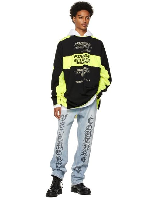 Vetements Motocross Patched Logo Long Sleeve T-shirt for Men