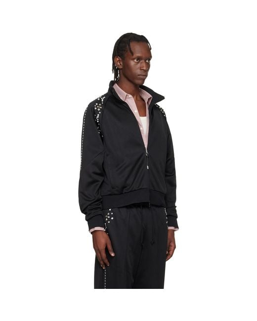 Toga Virilis Black Jersey Track Jacket for men