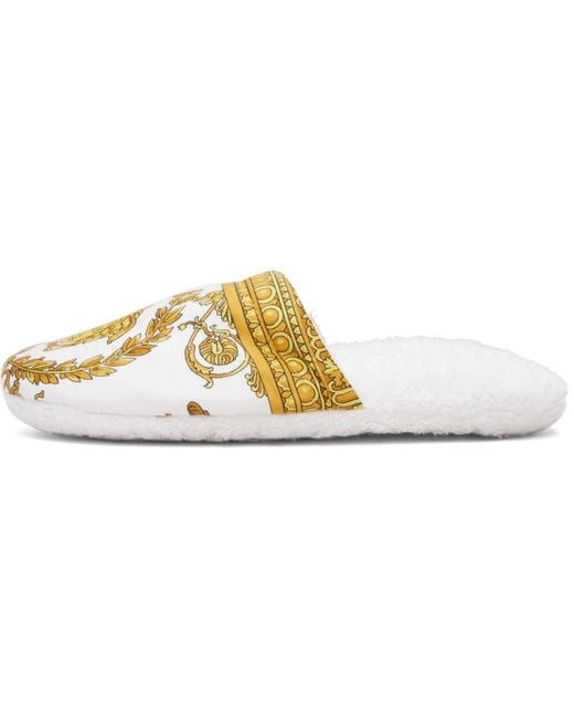 Versace Black 'I Heart Baroque' Slippers