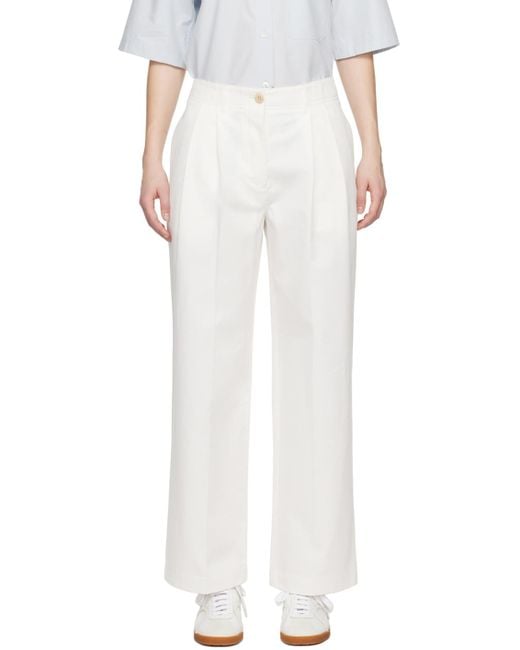 Totême  Toteme White Relaxed Trousers