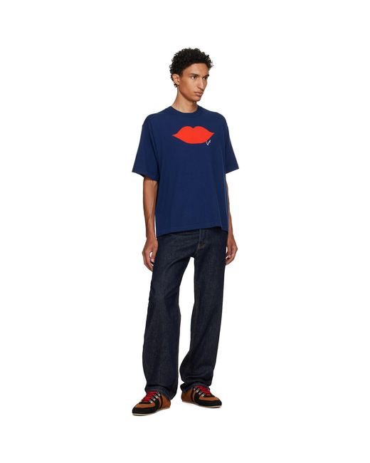 KENZO Blue Paris Loves' Knitted T-Shirt for men