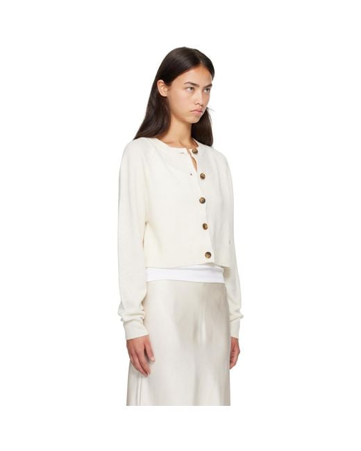 Loulou de Saison White Off- Heike Cashmere Cardigan
