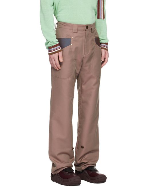 Kiko Kostadinov Multicolor Brown Mcnamara Trousers for men
