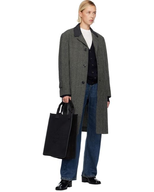 メンズ Maison Margiela ブラック Cabas Vertical Shopping トートバッグ Black