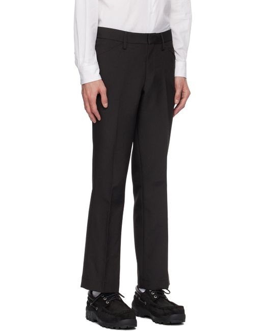 Kolor Black Pleated Trousers for men