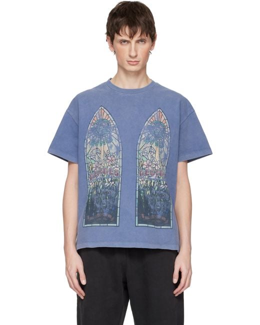 Who Decides War Blue Faded Jersey T-Shirt for men