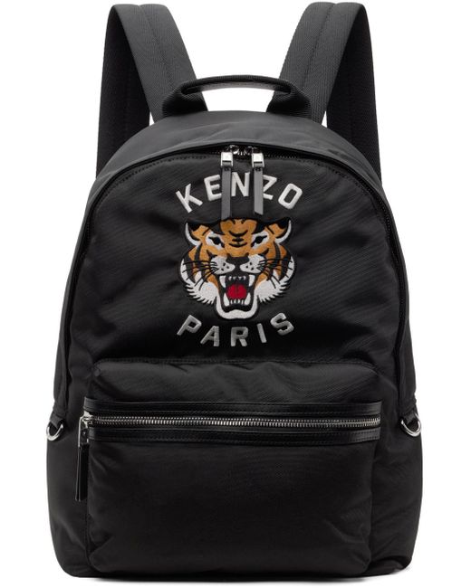 KENZO Black Paris Varsity Tiger Backpack