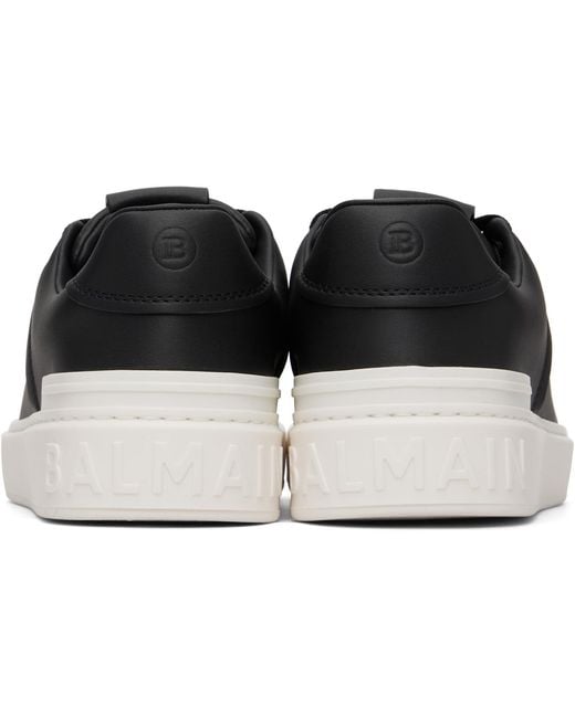 Balmain Black B-Court Calfskin Sneakers for men