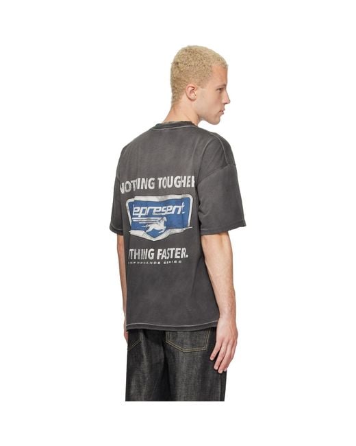 Represent Gray 'Nothing Faster' T-Shirt for men