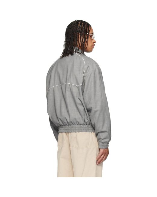 Wooyoungmi Gray Wool Poly Banding Jacket for men