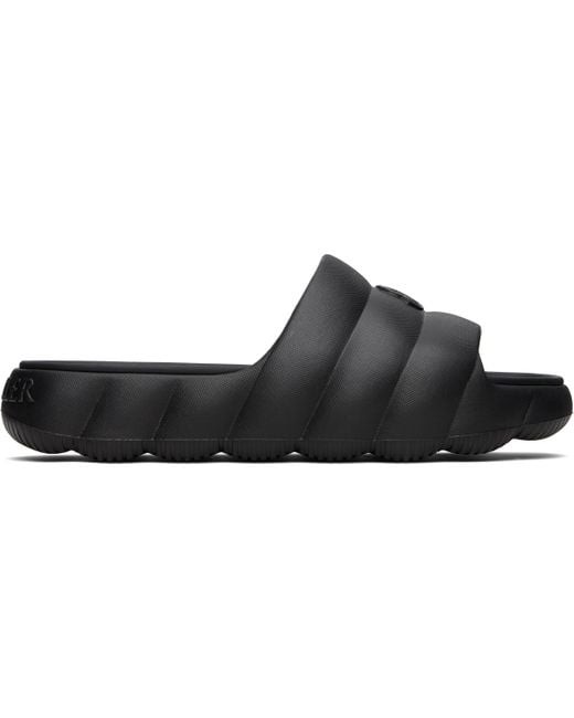 メンズ Moncler ブラック Lilo Quilted Eva プールスライド Black