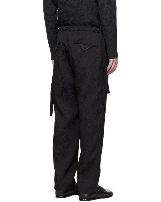 Sasquatchfabrix Black Quilted Pants for men