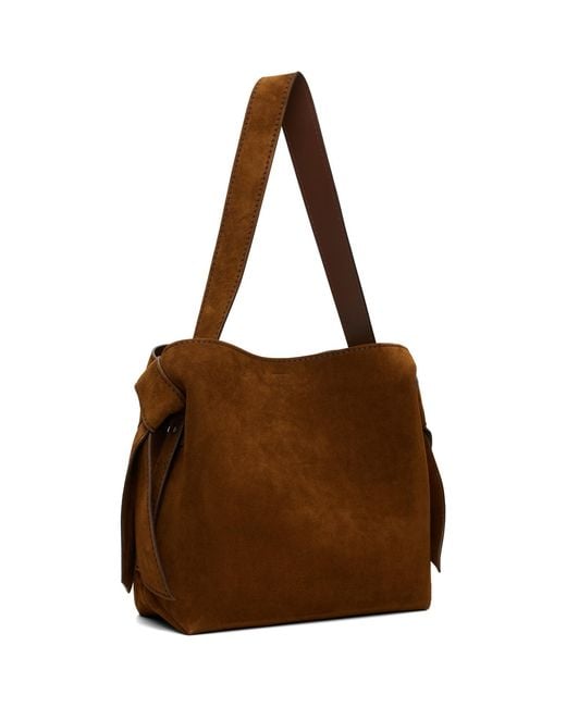 Acne Brown Musubi Suede Midi Bag